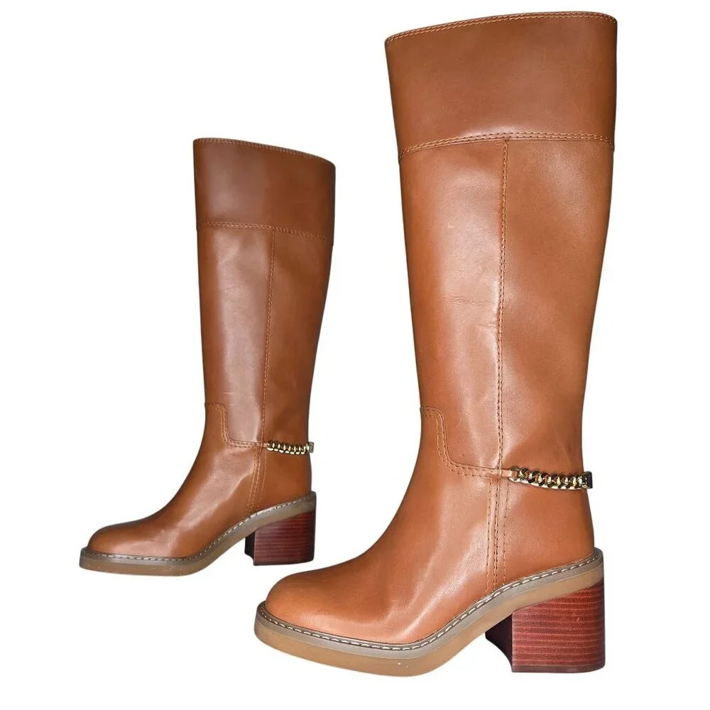 Michael Kors Carlisle Knee High Leather Boots, Size: 6.5